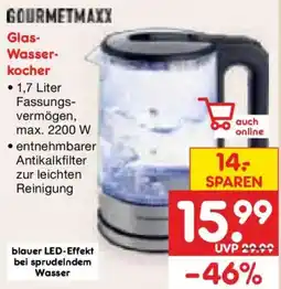 Netto Marken-Discount GOURMETMAXX Glas-Wasser-kocher Angebot