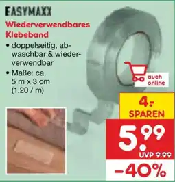 Netto Marken-Discount EASYMAXX Wiederverwendbares Klebeband Angebot