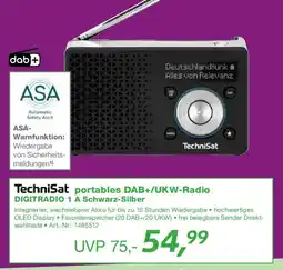 EP TechniSat portables DAB+/UKW-Radio DIGITRADIO 1 A Schwarz-Silber Angebot