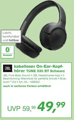 EP JBL kabelloser On-Ear-Kopfhörer TUNE 530 BT Schwarz Angebot