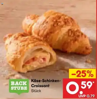 Netto Marken-Discount BACKSTUBE Käse-Schinken-Croissant Angebot