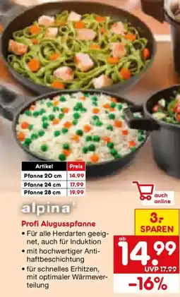 Netto Marken-Discount alpina Profi Alugusspfanne Angebot