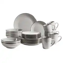 Netto Marken-Discount Mäser Kombiservice, Steinzeug METALLIC RIM Angebot