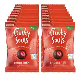 Netto Marken-Discount Fruity Souls Erdbeeren in Zartbitterschokolade 80 g, 16er Pack Angebot