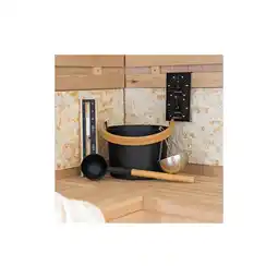 Netto Marken-Discount HOME DELUXE Saunazubehör LUVIA Schwarz- Komplett Set Angebot