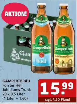 Getränke Quelle GAMPERTBRÄU Förster Hell, Jubiläums-Trunk Angebot