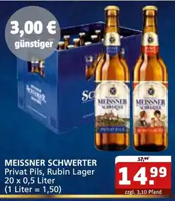 Getränke Quelle MEISSNER SCHWERTER Privat Pils, Rubin Lager Angebot