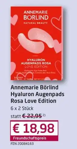 Guten Tag Apotheke Annemarie Börlind Hyaluron Augenpads Rosa Love Edition Angebot