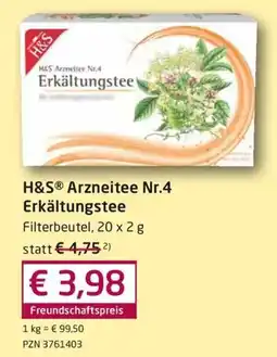Guten Tag Apotheke H&S® Arzneitee Nr.4 Erkältungstee Angebot