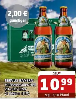 Getränke Quelle SERVUS BAYERN Hefeweissbier Hell Angebot
