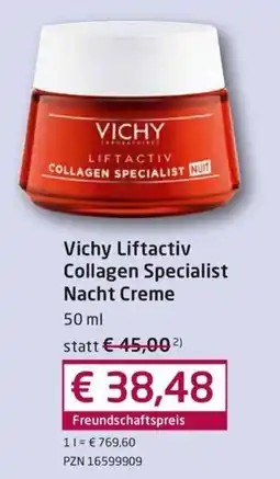 Guten Tag Apotheke Vichy Liftactiv Collagen Specialist Nacht Creme Angebot