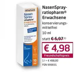 Guten Tag Apotheke Nasenspray-ratiopharm® Erwachsene Angebot