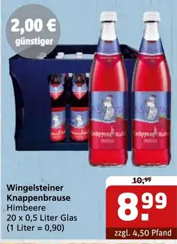 Getränke Quelle Wingelsteiner Knappenbrause Himbeere Angebot