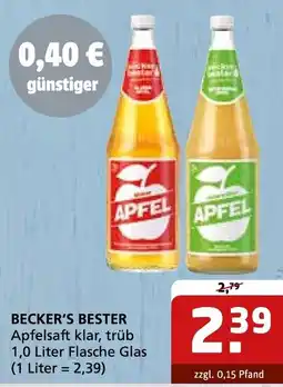 Getränke Quelle BECKER'S BESTER Apfelsaft klar, trüb Angebot