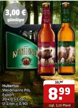 Getränke Quelle Hubertus Weidmanns Pils, Export Angebot