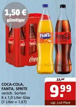 Getränke Quelle COCOA-COLA, FANTA, SPRITE Angebot
