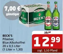 Getränke Quelle BECK'S Pilsener, Blue Alkoholfrei Angebot