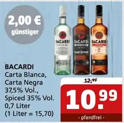 Getränke Quelle BACARDI Carta Blanca, Carta Negra, Spiced Angebot