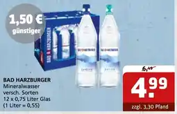Getränke Quelle BAD HARZBURGER Mineralwasser Angebot