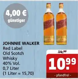 Getränke Quelle JOHNNIE WALKER Red Label Old Scotch Whisky Angebot