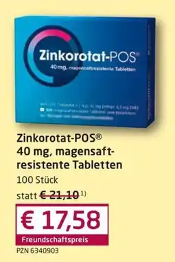 Guten Tag Apotheke Zinkorotat-POS® 40 mg, magensaft-resistente Tabletten Angebot