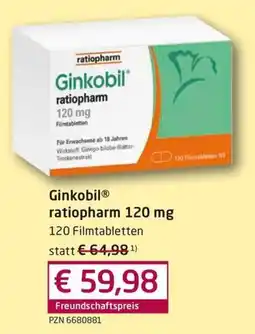 Guten Tag Apotheke Ginkobil® ratiopharm 120 mg Angebot