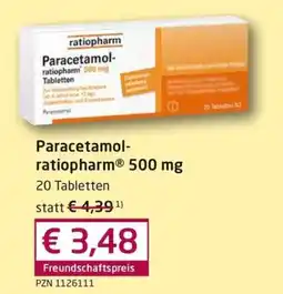 Guten Tag Apotheke Paracetamol-ratiopharm® 500 mg Angebot