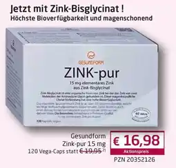 Guten Tag Apotheke Gesundform Zink-pur Angebot