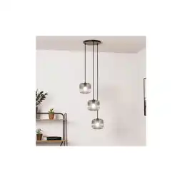 Netto Marken-Discount HOME DELUXE Hängeleuchte aus Glas LILY - Rauchgrau Angebot