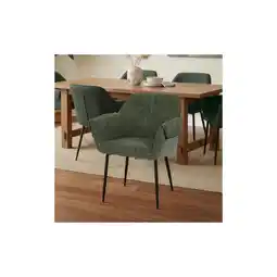 Netto Marken-Discount HOME DELUXE Esszimmerstuhl chenille CHENO - 4er Set Grün Angebot