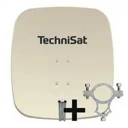 Netto Marken-Discount TechniSat SATMAN 65 PLUS Sat-Antenne inkl. Halteschelle und Halterung rot beige Angebot