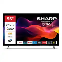 Netto Marken-Discount Sharp 55HM5745E QLED Fernseher 55 Zoll Smart TV by TiVo 4K UHD Fernseher mit HDR Dolby Vision (2026) Angebot