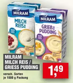 Handelshof Milram Milch Reis / Griess Pudding Angebot