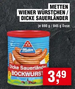 Handelshof Metten Dicke Sauerländer Bockwurst Angebot