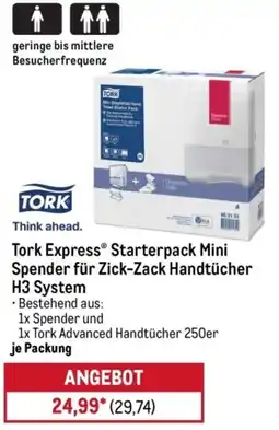 METRO Tork Express® Starterpack Mini Spender für Zick-Zack Handtücher H3 System Angebot