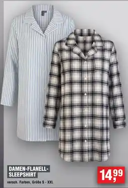 Handelshof DAMEN-FLANELL-SLEEPSHIRT Angebot