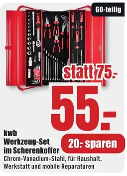 B1 Discount Baumarkt kwb Werkzeug-Set im Scherenkoffer Angebot