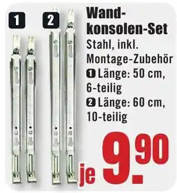 B1 Discount Baumarkt Wandkonsolen-Set Stahl Angebot
