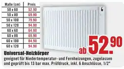 B1 Discount Baumarkt Universal-Heizkörper Angebot