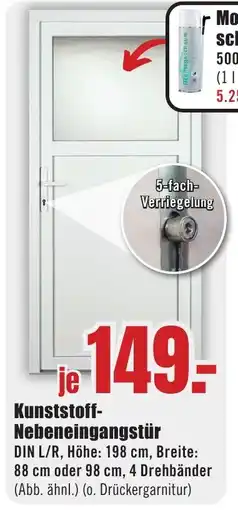 B1 Discount Baumarkt Kunststoff-Nebeneingangstür Angebot