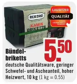 B1 Discount Baumarkt REKORD KAMINBRIKETTS Angebot