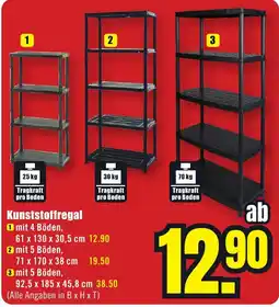 B1 Discount Baumarkt Kunststoffregal Angebot
