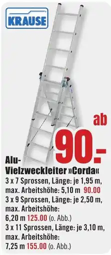 B1 Discount Baumarkt Alu-Vielzweckleiter »Corda« Angebot