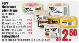 B1 Discount Baumarkt NOPI Malerband oder-Krepp Angebot