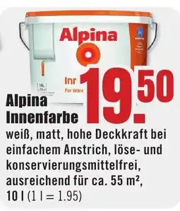 B1 Discount Baumarkt Alpina Innenfarbe Angebot