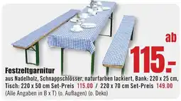 B1 Discount Baumarkt Festzeltgarnitur Angebot