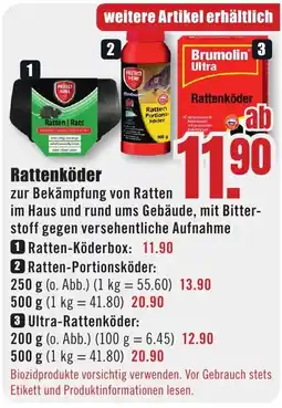 B1 Discount Baumarkt Brumolin Ultra Rattenköder Angebot