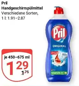 Globus Pril Handgeschirrspülmittel Angebot