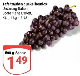 Globus Tafeltrauben dunkel kernlos Angebot