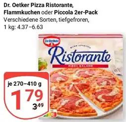 Globus Dr. Oetker Pizza Ristorante, Flammkuchen oder Piccola 2er-Pack Angebot